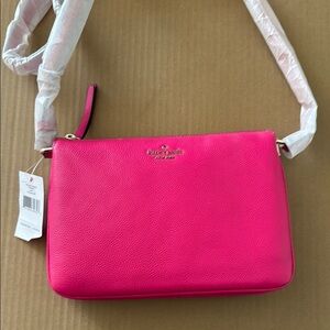 Kate Spade triple gusset crossbody Jackson bright magnta